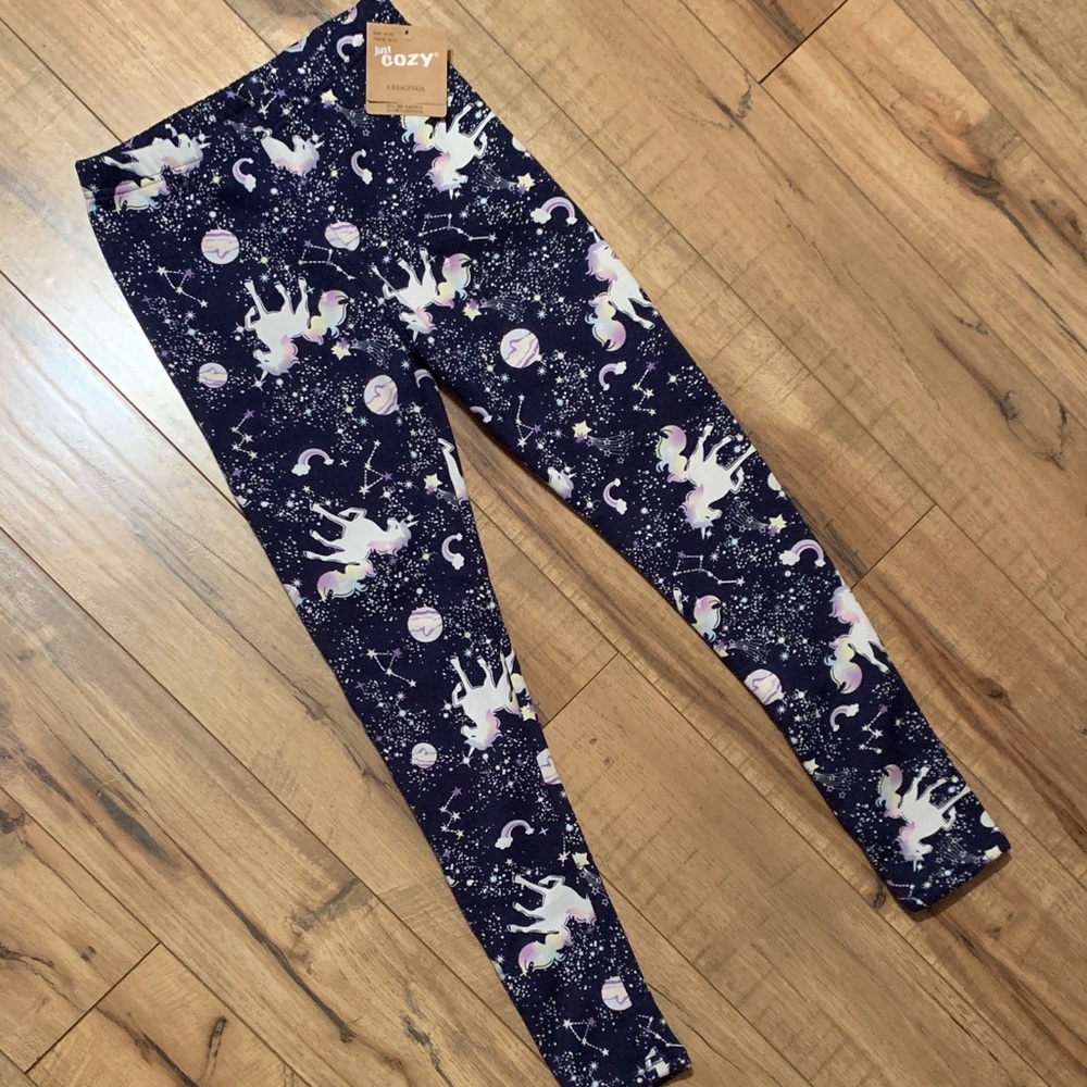 Cozy Kids 🦄 Unicorn Print Leggings - Dark Blue NWT